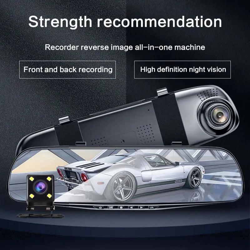 Large Rear View Mirror Tachograph Dual Lens HD 1080P - Byte Buzzz