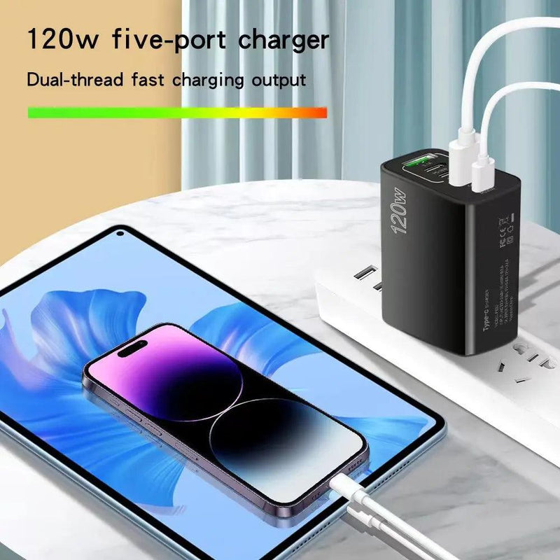 5 Ports USB Fast Charging - Byte Buzzz